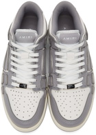 AMIRI Grey & White Skel Top Low Sneakers