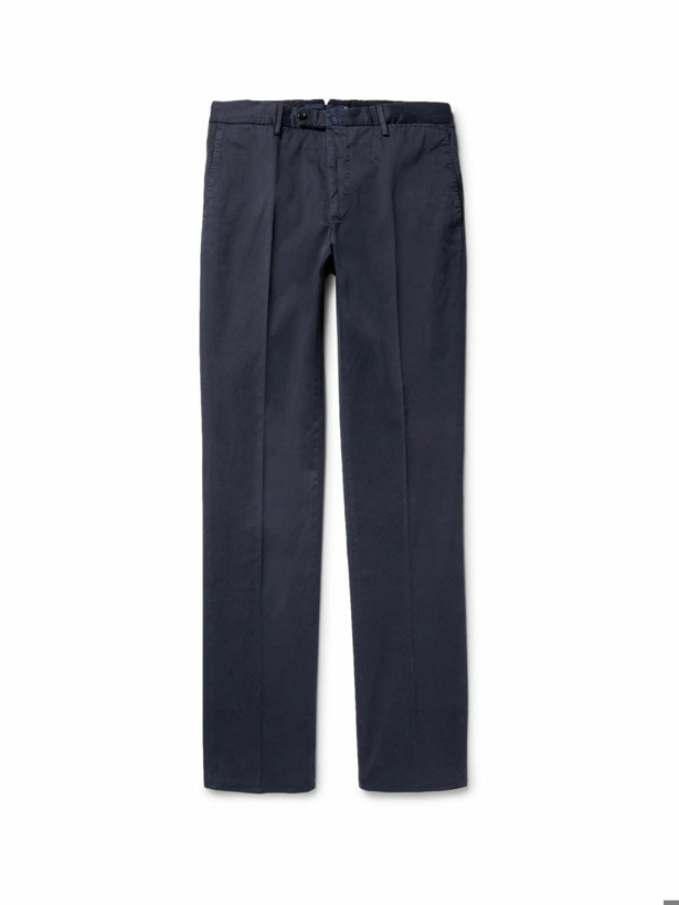 Photo: Incotex - Four Season Relaxed-Fit Cotton-Blend Chinos - Blue