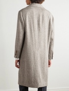 Brunello Cucinelli - Heringbone Woven Coat - Neutrals