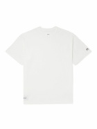 WTAPS - Appliquéd Logo-Embroidered Cotton-Blend Jersey T-Shirt - White