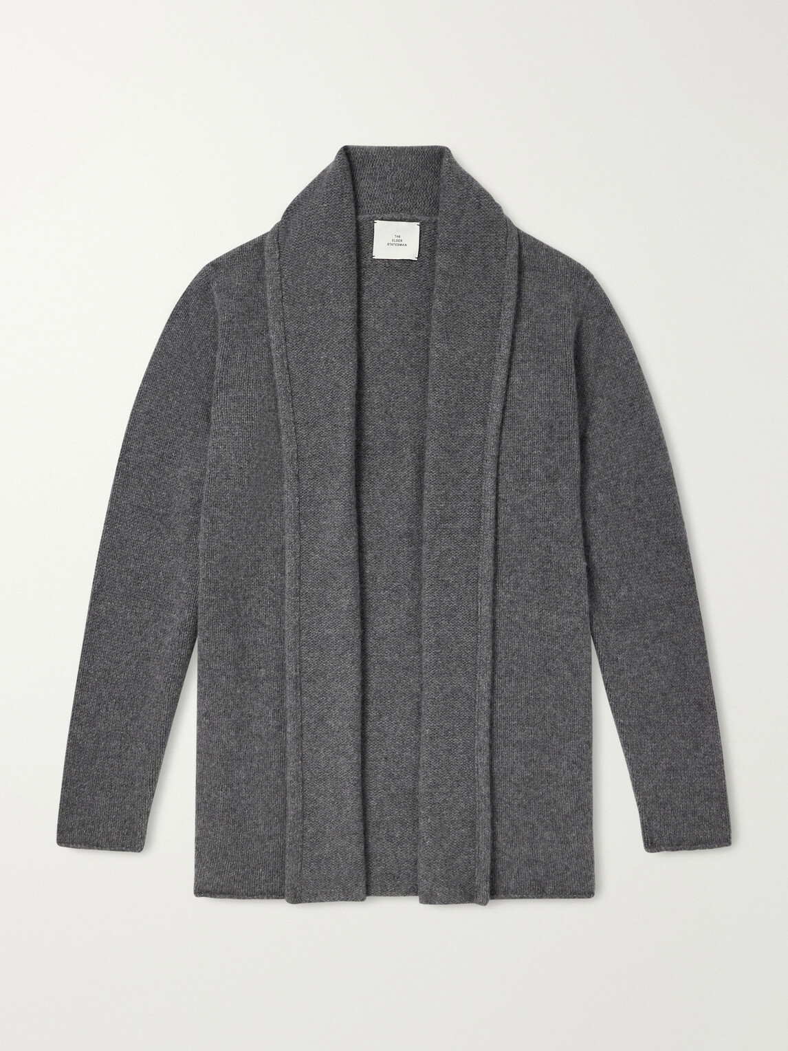 The Elder Statesman - Shawl-Collar Cashmere Cardigan - Gray