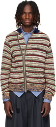 sacai Multicolor Mix Knit Blouson Cardigan