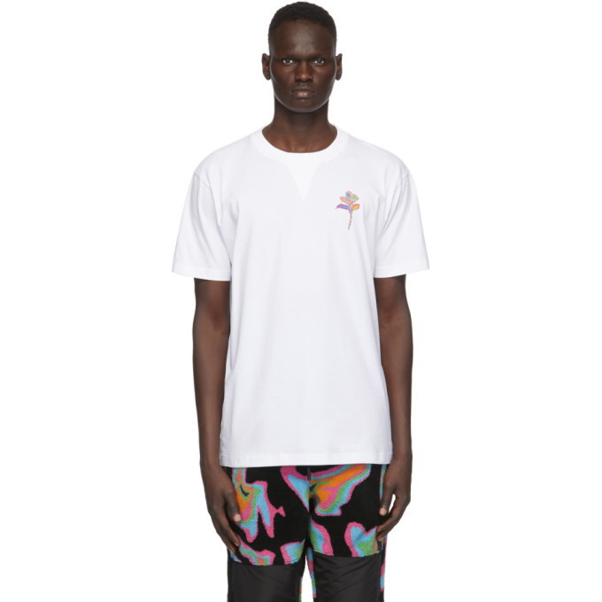 Photo: Marcelo Burlon County of Milan White Psychedelic Flower T-Shirt