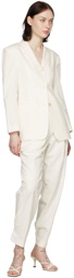 Blossom Off-White Cotton Blazer