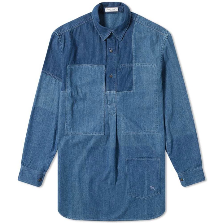 Photo: JW Anderson Shaded Patchwork Denim Shirt