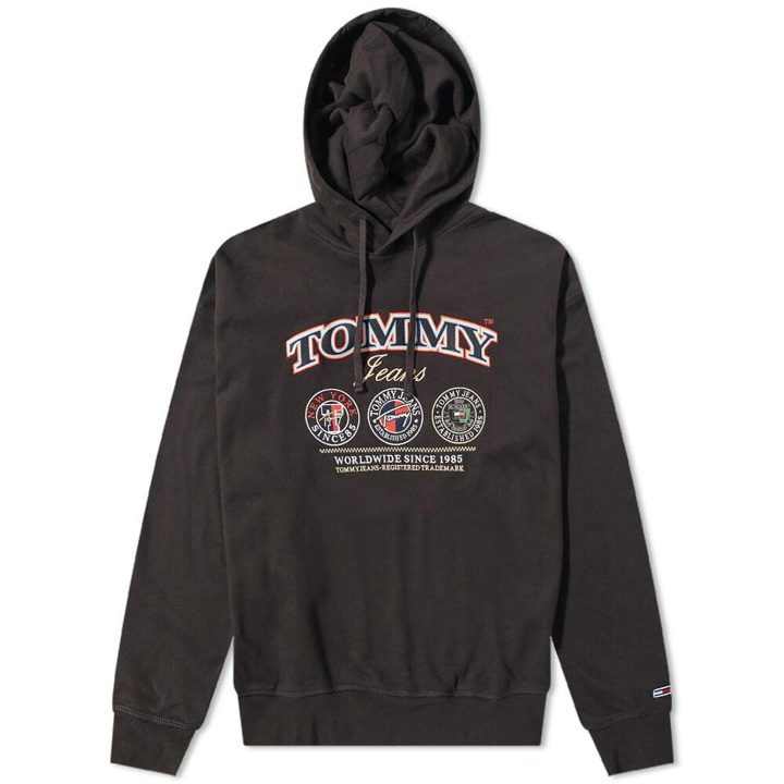 Photo: Tommy Jeans Men's Skater Logo Hoody in Black