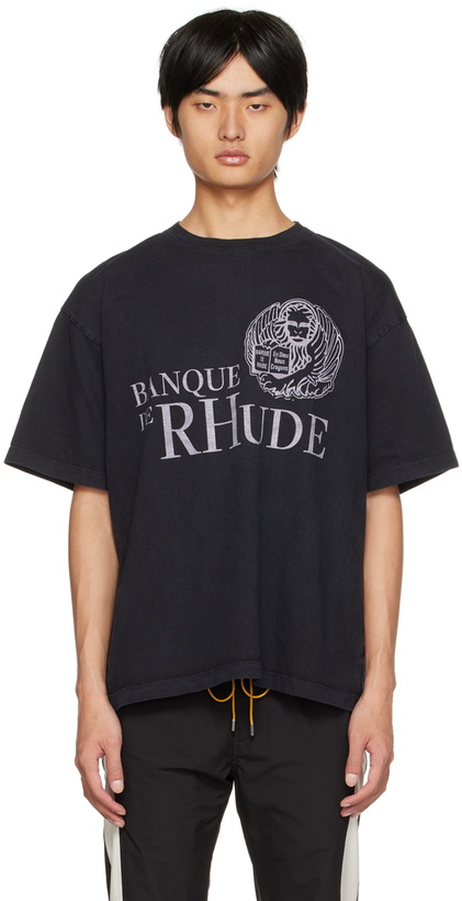 Photo: Rhude Navy 'Banque' T-Shirt