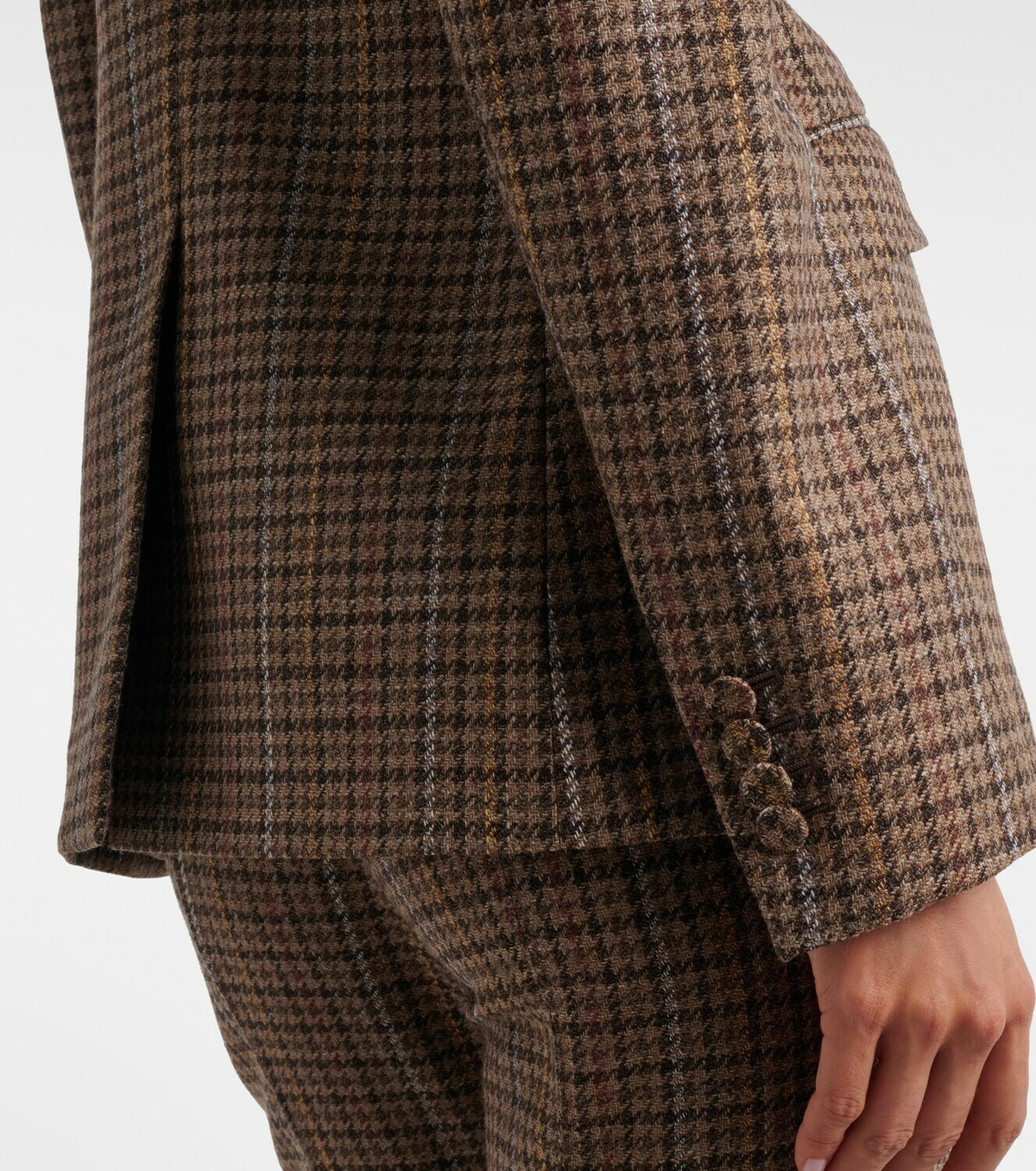 Gabriela Hearst Leiva houndstooth wool and silk blazer