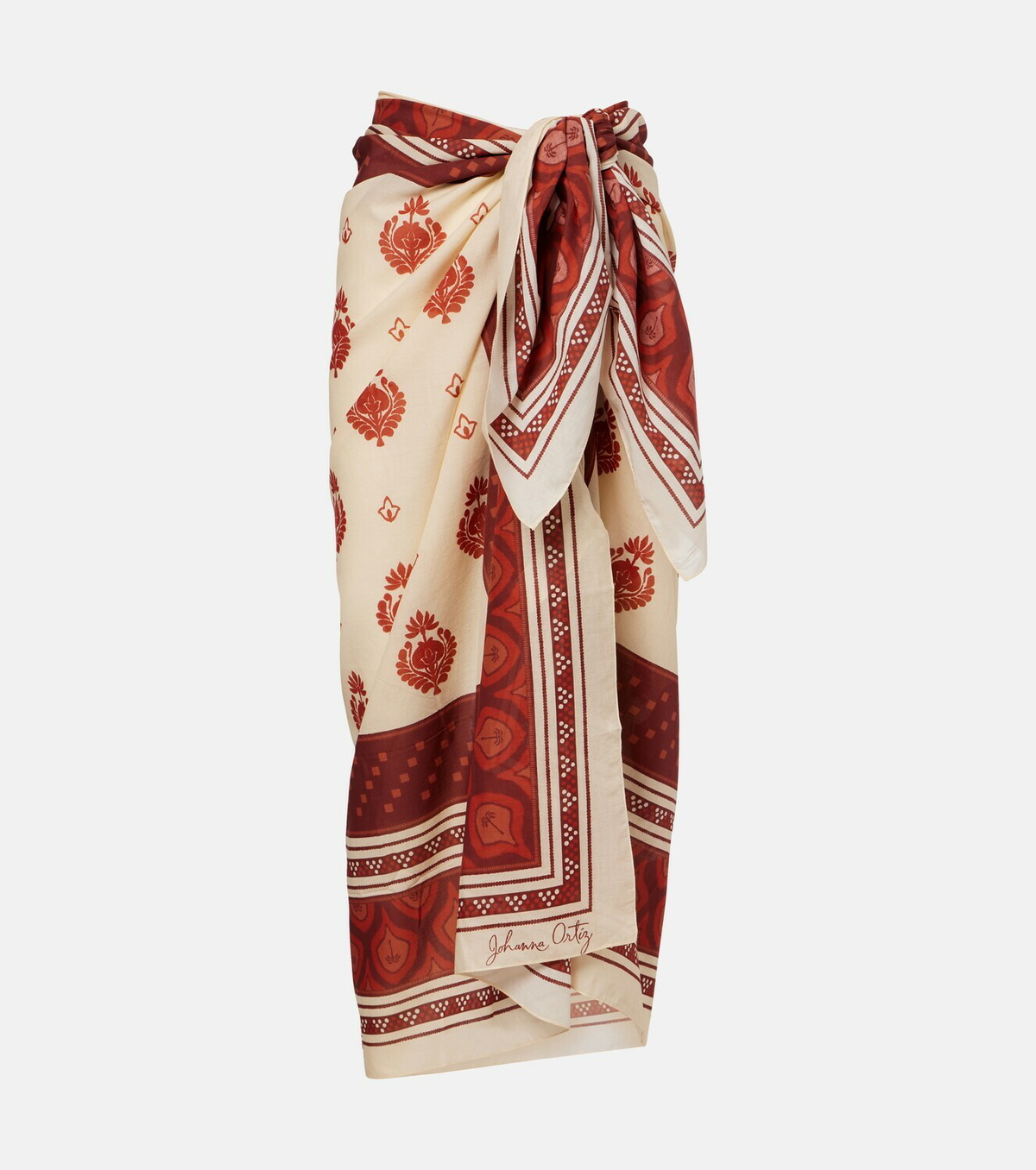 Johanna Ortiz Printed cotton beach cover-up