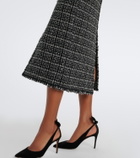 Erdem Checked cotton-blend tweed pencil skirt