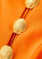 Rebecca Vallance Sirene Shell-embellished Mini Dress Bright Orange