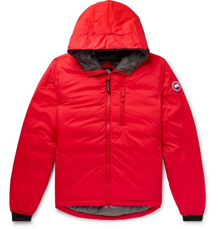 Photo: Canada Goose - Lodge Slim-Fit Nylon-Ripstop Hooded Down Jacket - Red