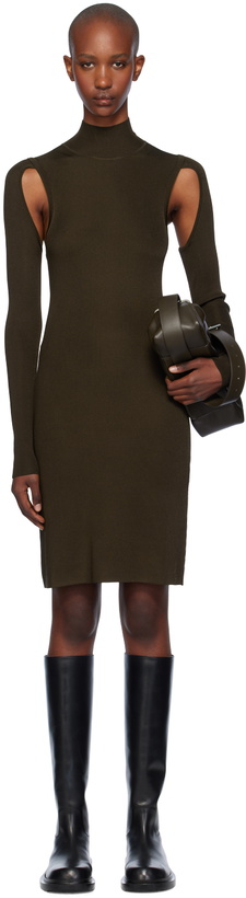 Photo: Helmut Lang Brown Air Turtleneck Midi Dress