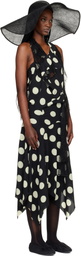 Junya Watanabe Black & White Printed Lace Halter Midi Dress