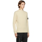 Stone Island Off-White Wool Mock Neck Sweater