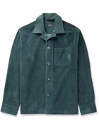 Brioni - Camp-Collar Cotton and Cashmere-Blend Corduroy Shirt Jacket - Blue