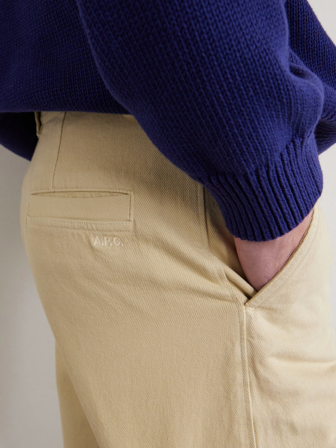 A.P.C. - Ville Cropped Straight-Leg Cotton-Gabardine Chinos - Neutrals