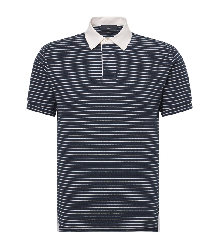 Photo: Dunhill Striped cotton piqué polo shirt