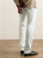 Massimo Alba - Winch2 Slim-Fit Cotton and Linen-Blend Trousers - White