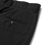 Officine Generale - Tapered Cotton-Seersucker Shorts - Men - Black