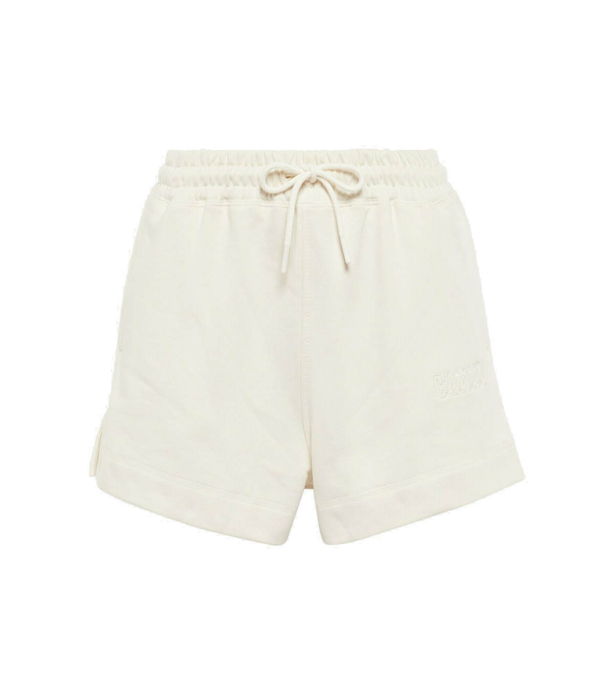 Ganni - High-rise cotton blend shorts GANNI