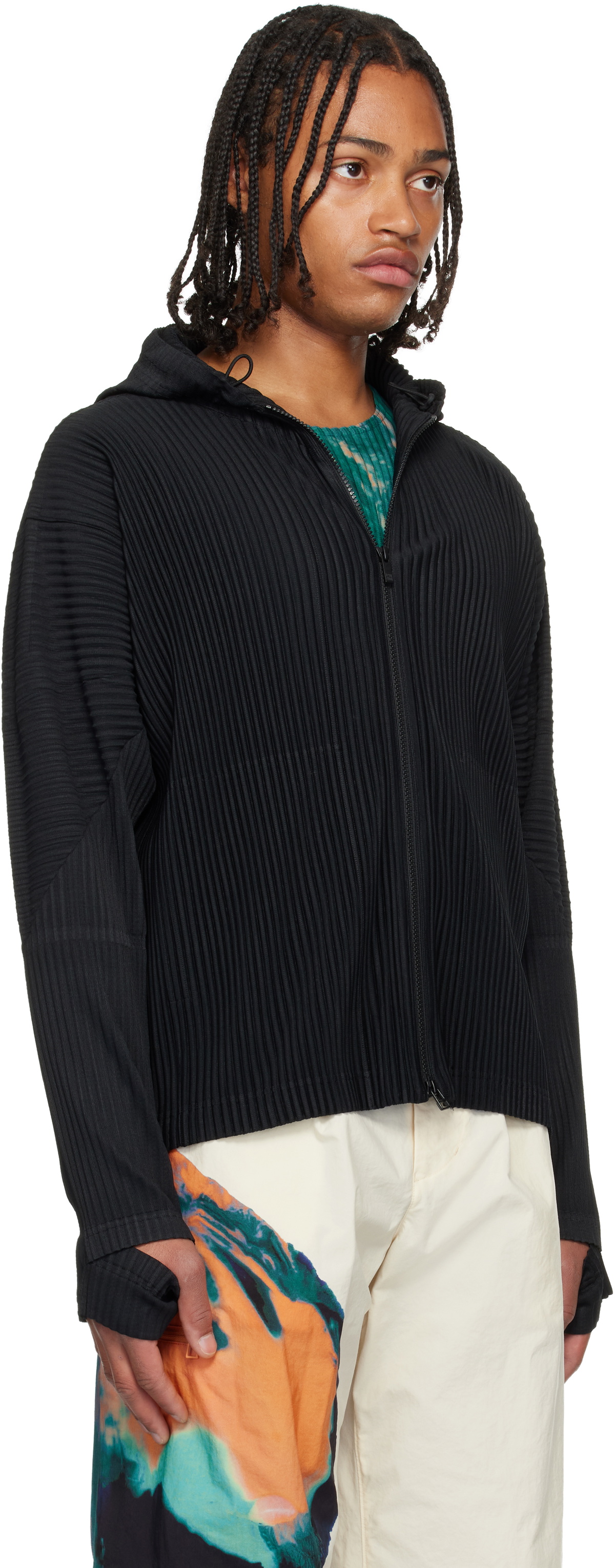 HOMME PLISSÉ ISSEY MIYAKE Black Monthly Color July Hoodie