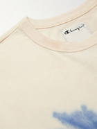 Champion - Logo-Appliquéd Tie-Dyed Cotton-Blend Jersey T-Shirt - Multi