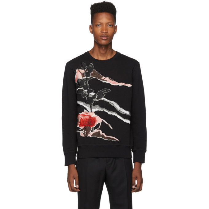 Photo: Alexander McQueen Black Mix Roses Sweatshirt