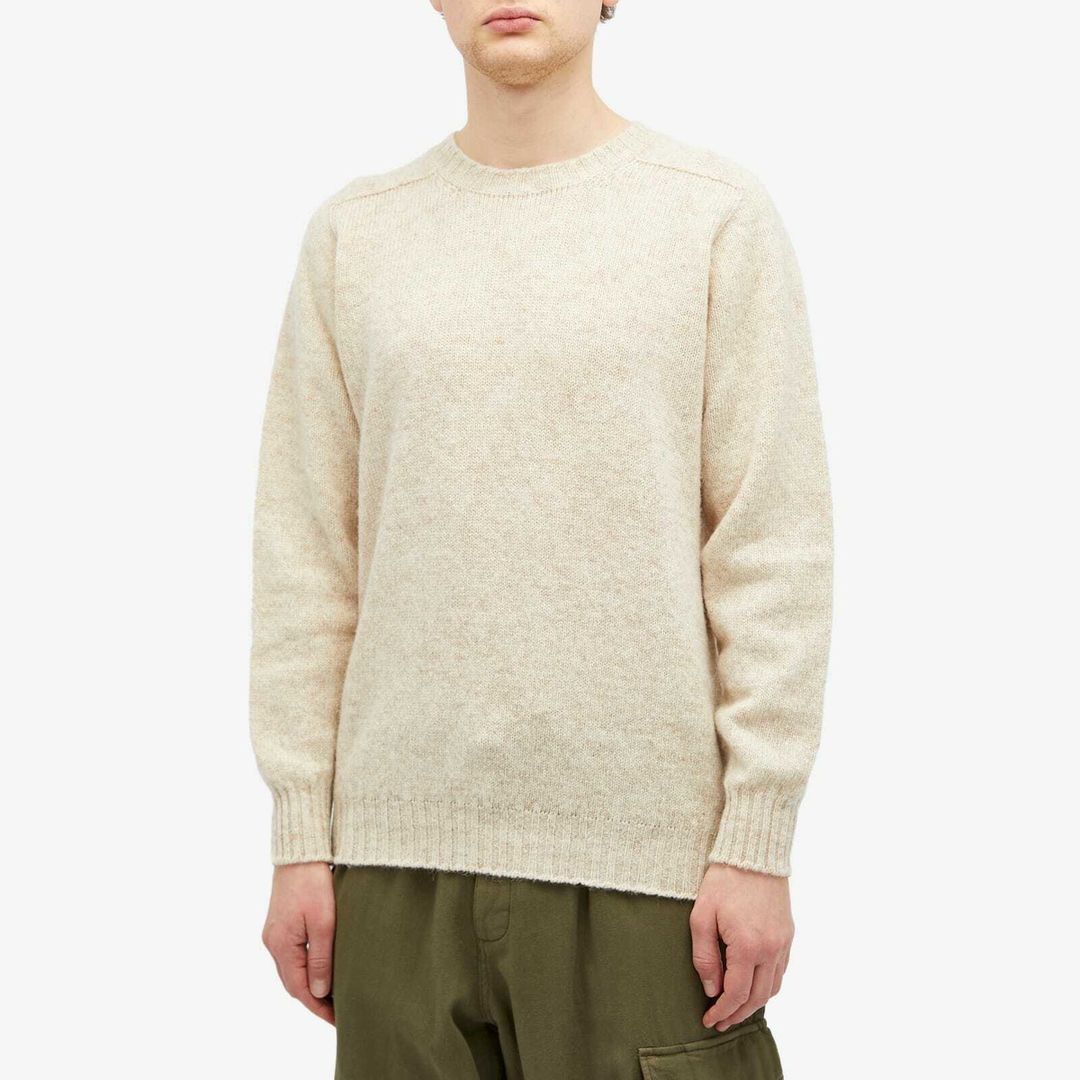Jamieson's of Shetland Men's Jamiesons of Shetland Crew Neck Jumper in White