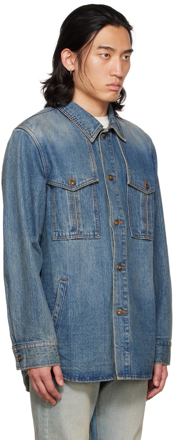 DRAE SSENSE Exclusive Blue Oversized Shirt