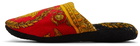 Versace Red & Black I Heart Baroque Slippers