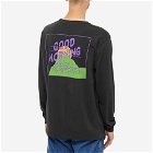 Good Morning Tapes Men's Long Sleeve Mountain T-Shirt in Charcoal