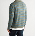 Massimo Alba - Shawl-Collar Striped Cashmere and Silk-Blend Cardigan - Green