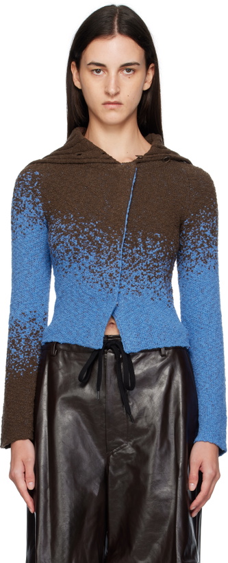 Photo: Andersson Bell Blue & Brown Flow Jacquard Short Cardigan