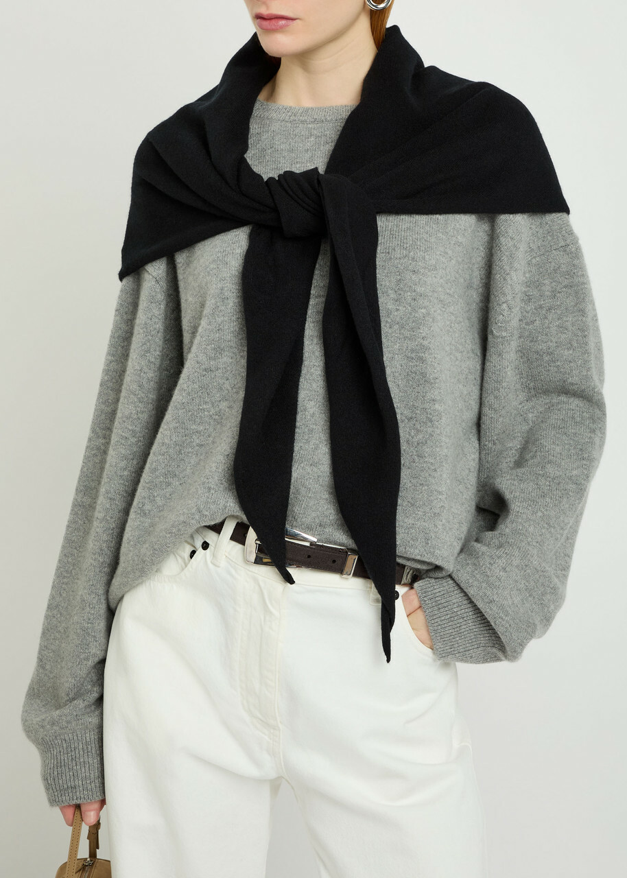 Extreme Cashmere N°150 Witch Cashmere-blend Triangle Scarf - Black - One Size