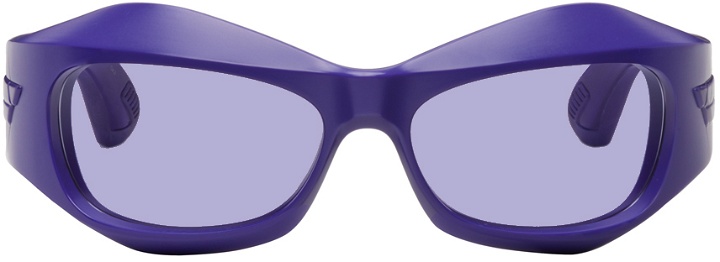 Photo: Bottega Veneta Purple Oval Sunglasses