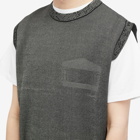 Aries Men's Glitch Temple Knit Vest in Grey