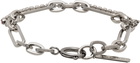 Justine Clenquet SSENSE Exclusive Silver & Pink Paloma Bracelet