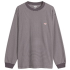 Danton Men's Long Sleeve Stripe Logo T-Shirt in Charcoal/White
