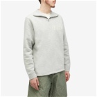 Sunspel Men's x Nigel Cabourn Half Zip Sweatshirt in Light Grey Melange