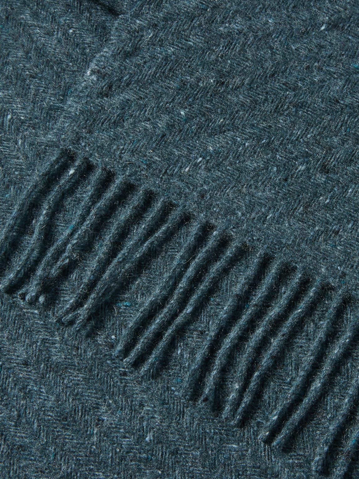 Johnstons of Elgin - Lofty Fringed Cashmere-Herringbone Scarf