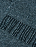Johnstons of Elgin - Lofty Fringed Cashmere-Herringbone Scarf