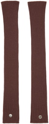 Rick Owens Brown Porterville Ribbed Arm Warmers