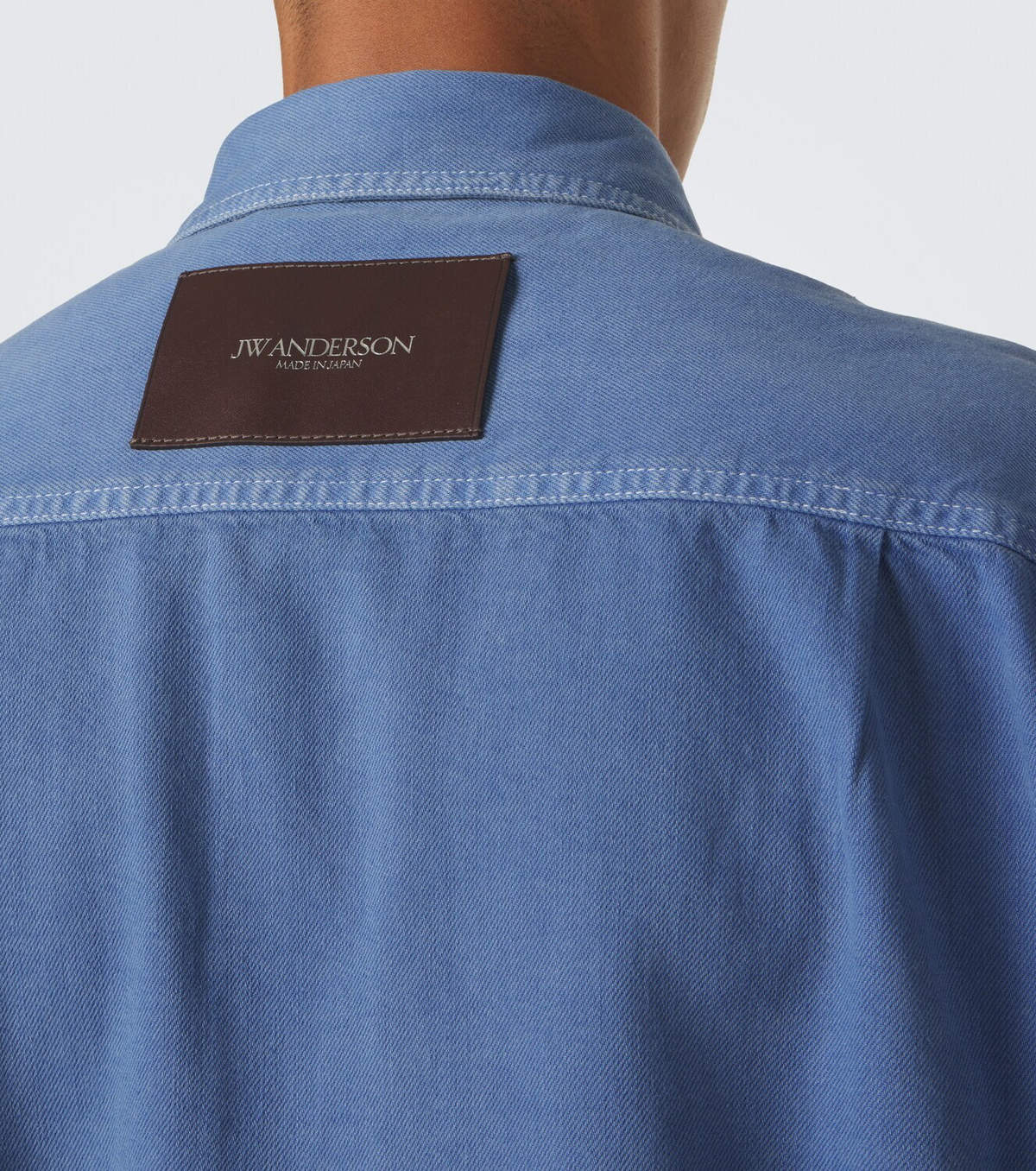 JW Anderson Embroidered oversized cotton twill shirt