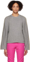 Eckhaus Latta Gray & Off-White Ash Sweater
