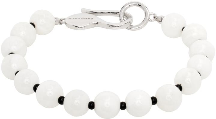 Photo: Numbering White Mother-Of-Pearl Beads Bracelet