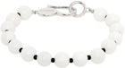 Numbering White Mother-Of-Pearl Beads Bracelet
