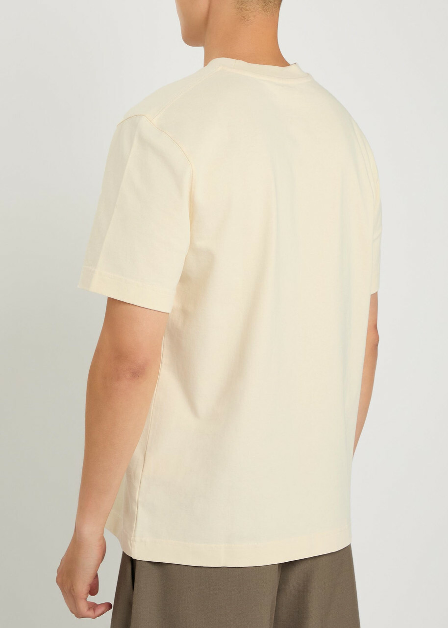 Jacquemus Le T-shirt Logo-embroidered Cotton T-shirt Beige