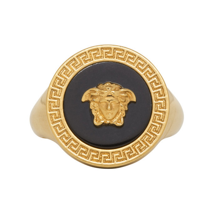 Photo: Versace Black Resin Medusa Ring