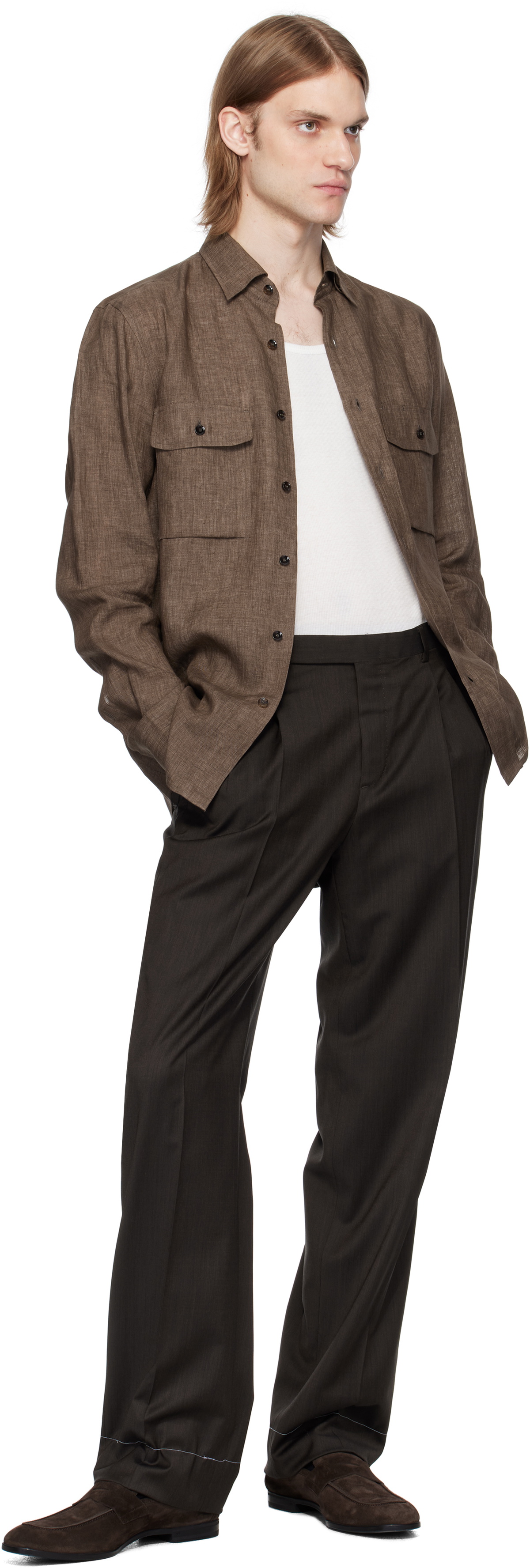 Brioni Brown PBA44 Trousers